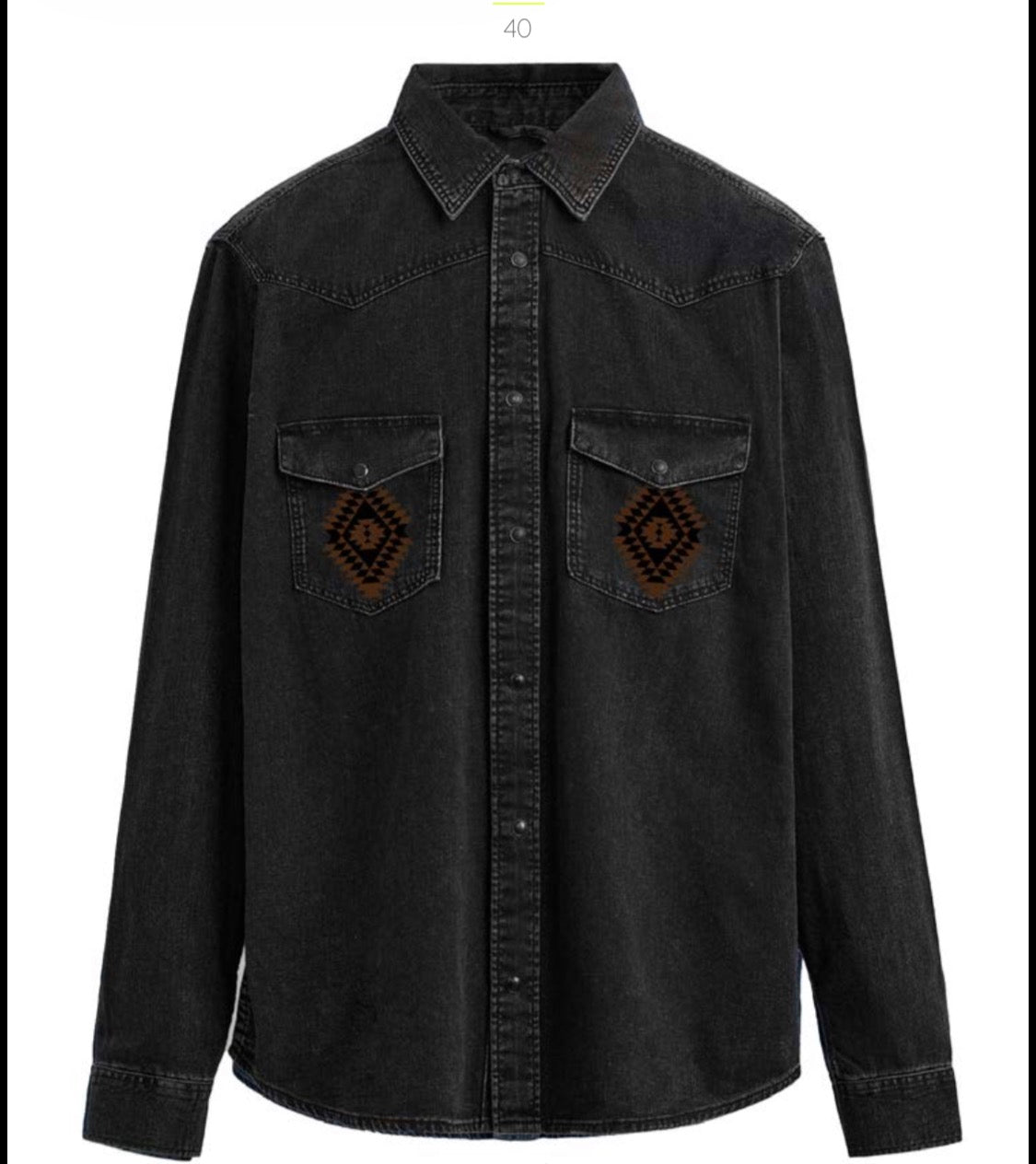TOOCO TEXANA SHIRT APACHE BLACK WASHED