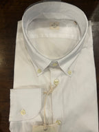 GMF CAMICIA FIT REGOLARE BUTTON DOWN COLORE BIANCO 100% COTONE MADE IN ITALY 961250/01