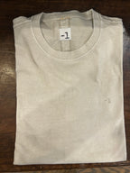 MINUS ONE T-SHIRT 100% COTONE COLORE BEIGE MANICA CORTA COTONE TRATTATO CON EFFETTO INVECCHIATO