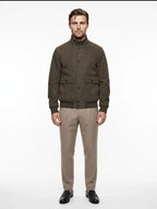 +MORE OLIVER GIACCA BOMBER TECNICA CON BOTTONI AUTOMATICI COLORE VERDE MILITARE