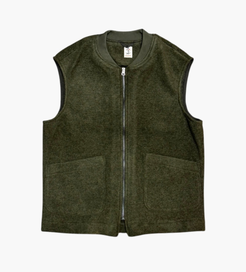 SEADOG SEADOG OLIVER VEST ZIP LANA COTTA COLORE NAVY MADE IN ITALY
