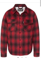 SCHOTT JACKET CON INTERNO IN SHEARLING CHECK RED