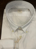 GMF CAMICIA FIT REGOLARE BUTTON DOWN COLORE BIANCO 100% COTONE MADE IN ITALY 961250/01