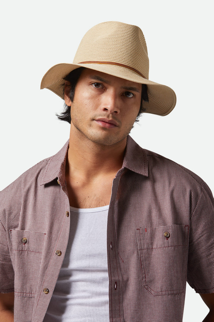 Brixton Wesley Straw Packble Fedora