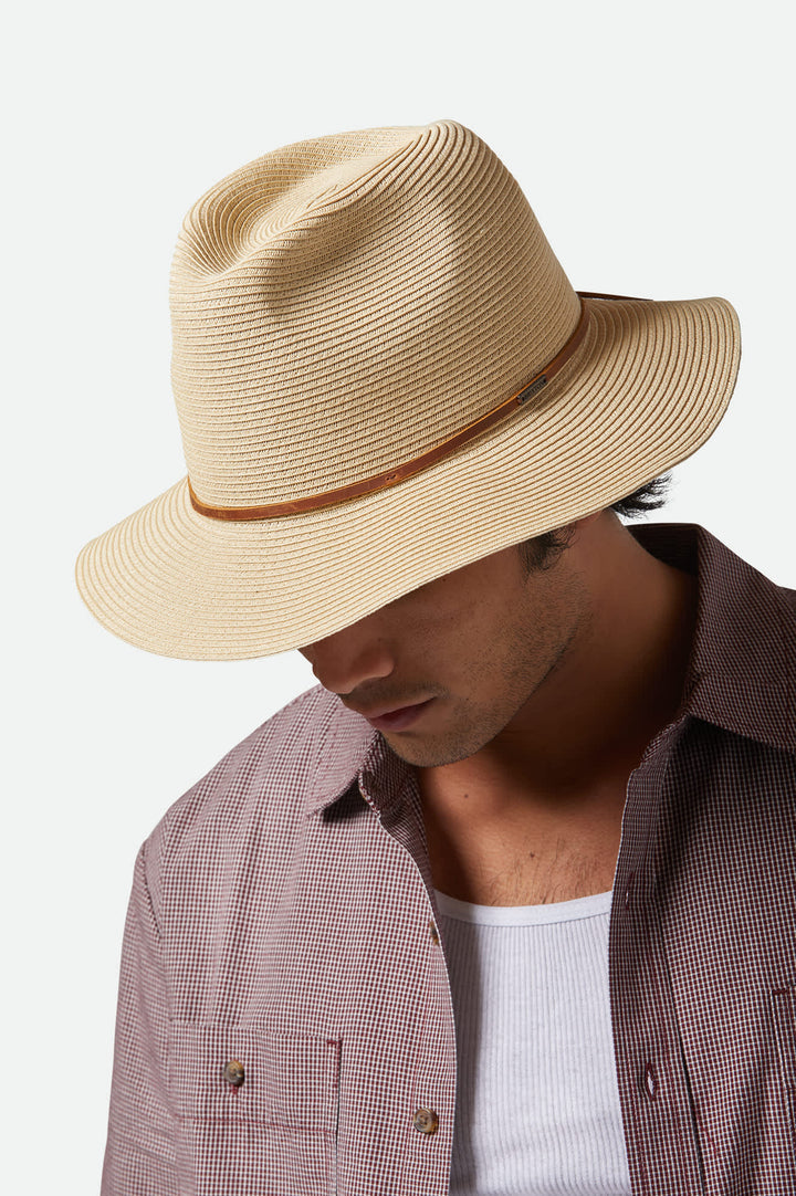 Brixton Wesley Straw Packble Fedora