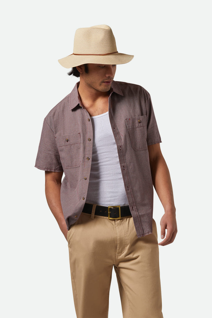Brixton Wesley Straw Packble Fedora