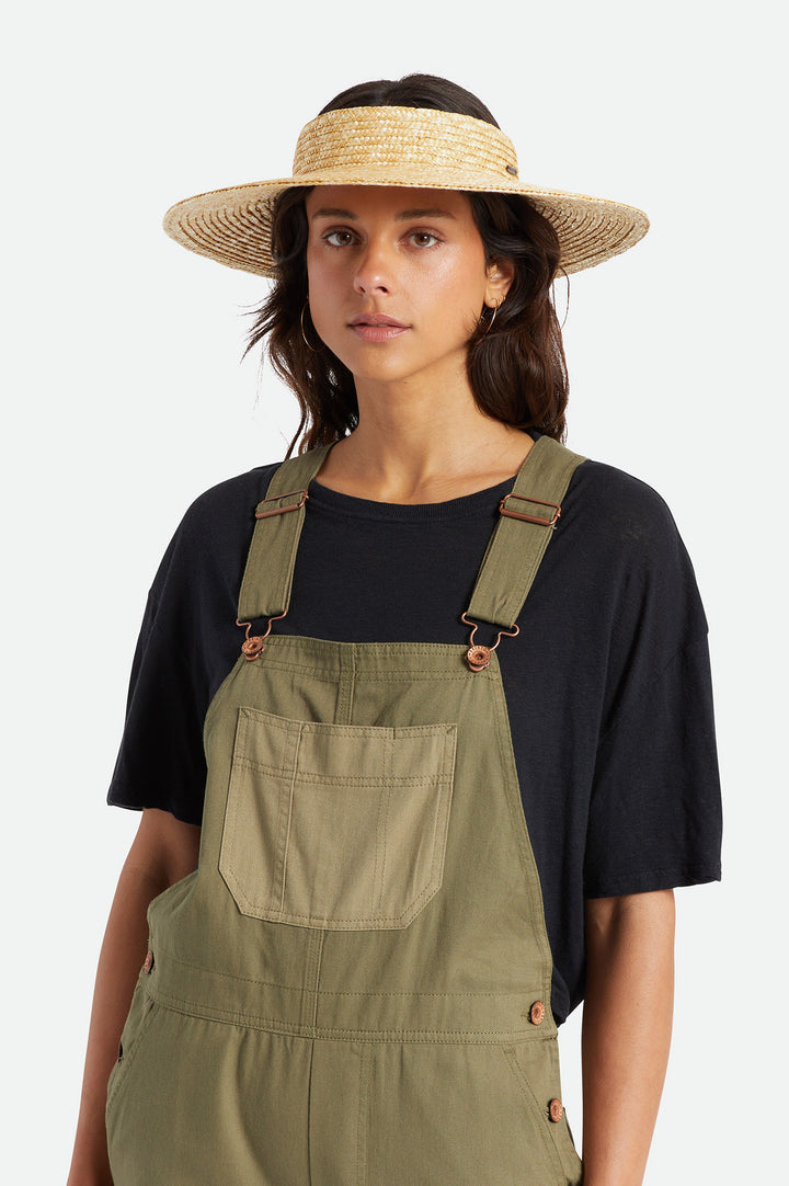 Brixton Joanna Straw Visor