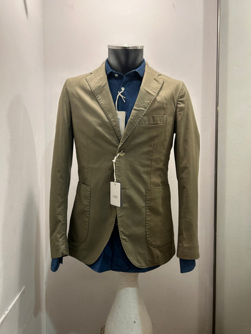 AG TREND GIACCA MONOPETTO VERDE COTONE E SPANDEX 100% MADE IN ITALY GD00 P891