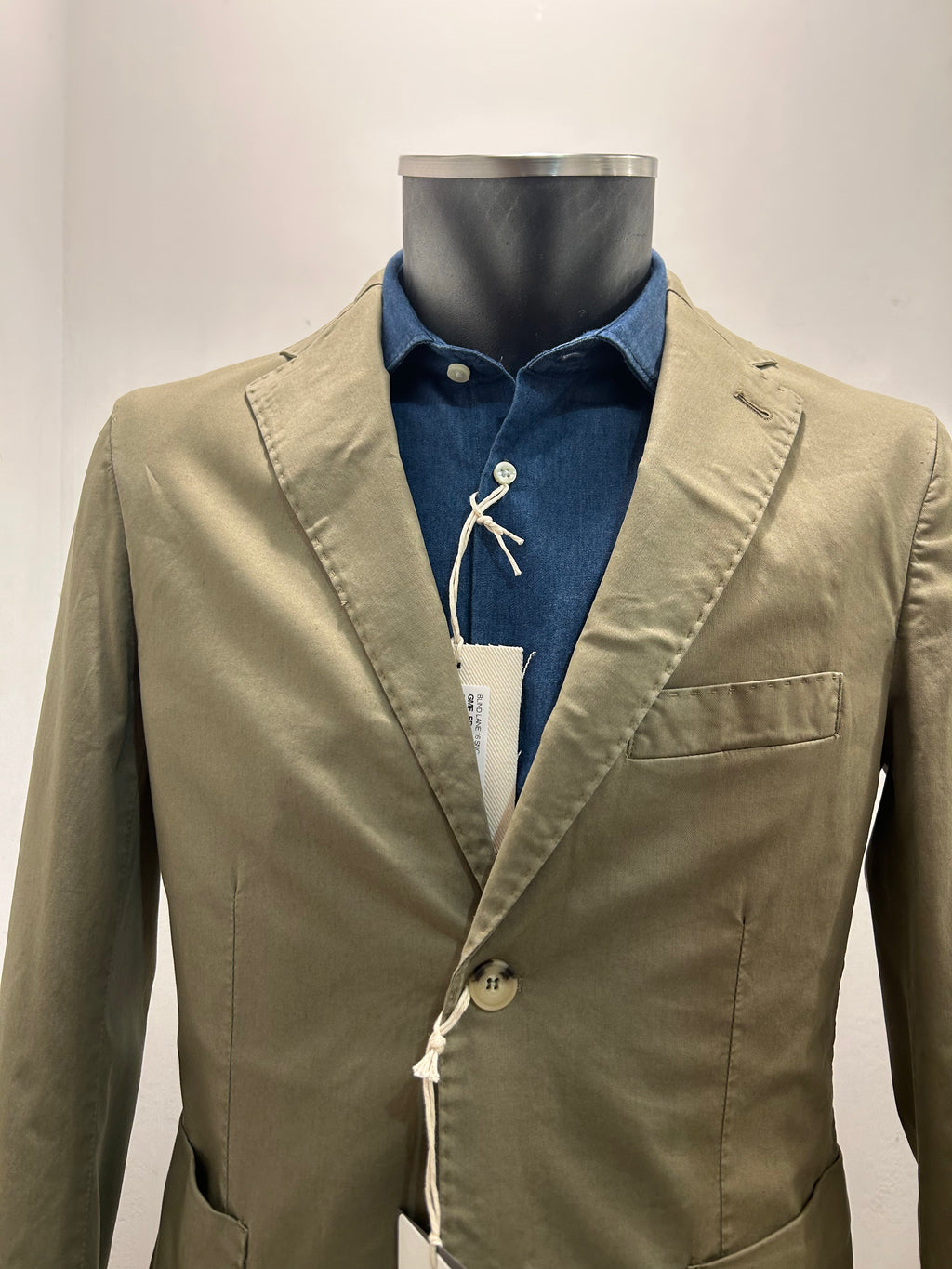 AG TREND GIACCA MONOPETTO VERDE COTONE E SPANDEX 100% MADE IN ITALY GD00 P891