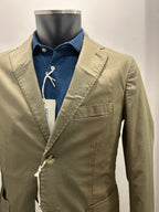 AG TREND GIACCA MONOPETTO VERDE COTONE E SPANDEX 100% MADE IN ITALY GD00 P891
