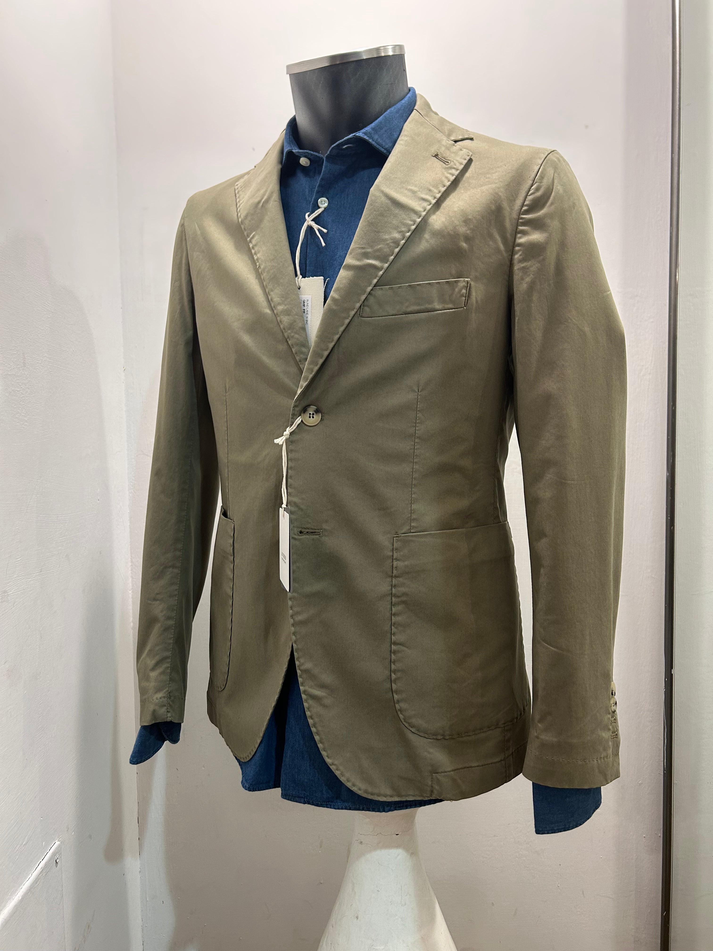AG TREND GIACCA MONOPETTO VERDE COTONE E SPANDEX 100% MADE IN ITALY GD00 P891