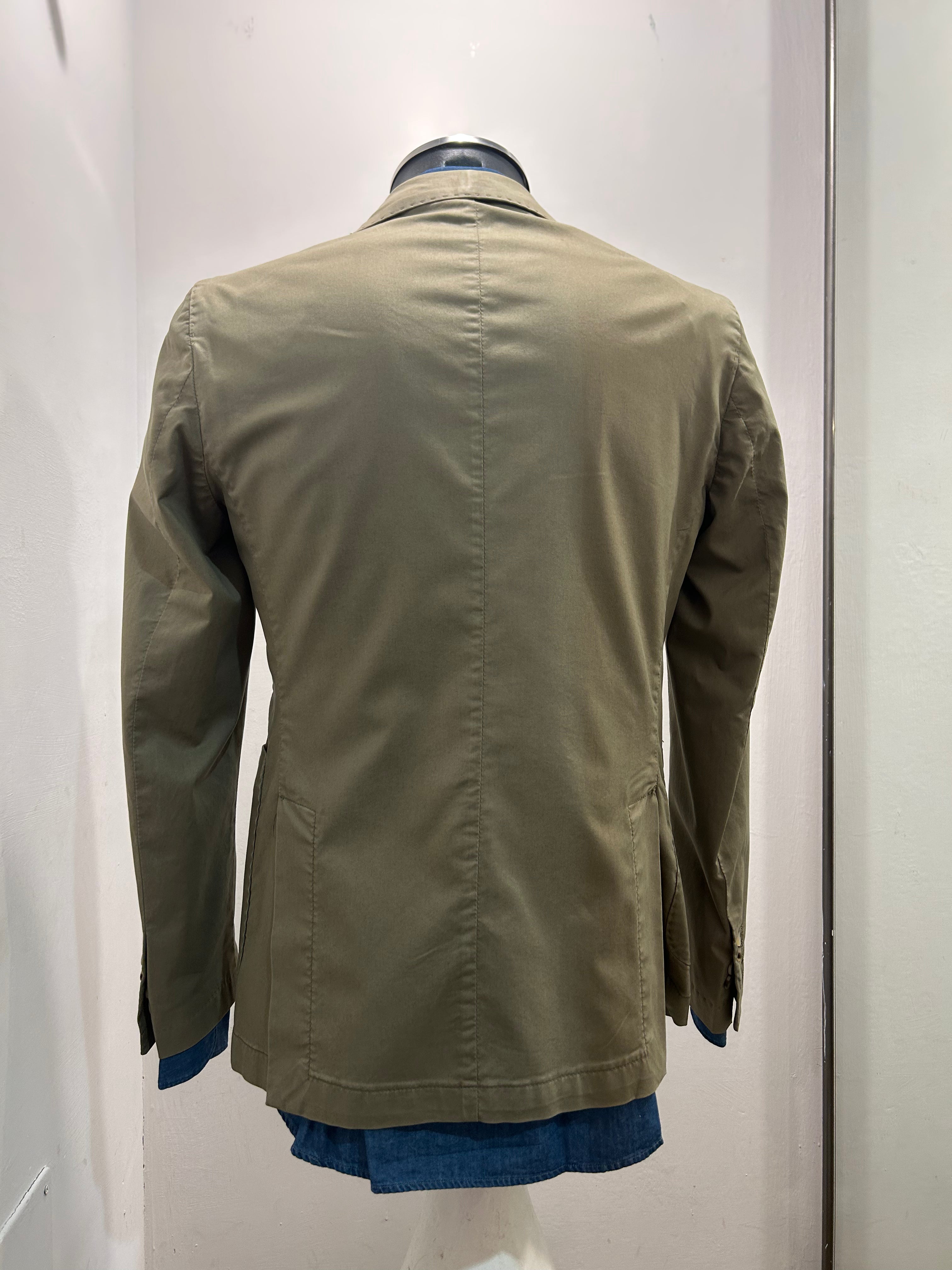 AG TREND GIACCA MONOPETTO VERDE COTONE E SPANDEX 100% MADE IN ITALY GD00 P891