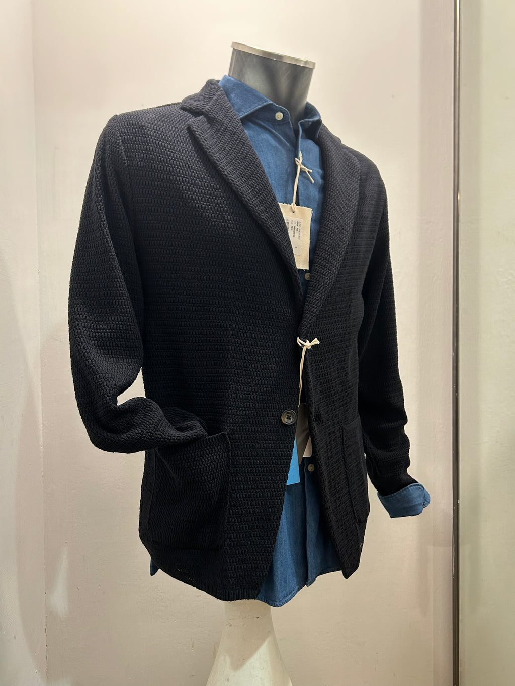 AG TREND GIACCA MONOPETTO 100% COTONE COLORE NAVY 100% MADE IN ITALY GMA9 COT6 43