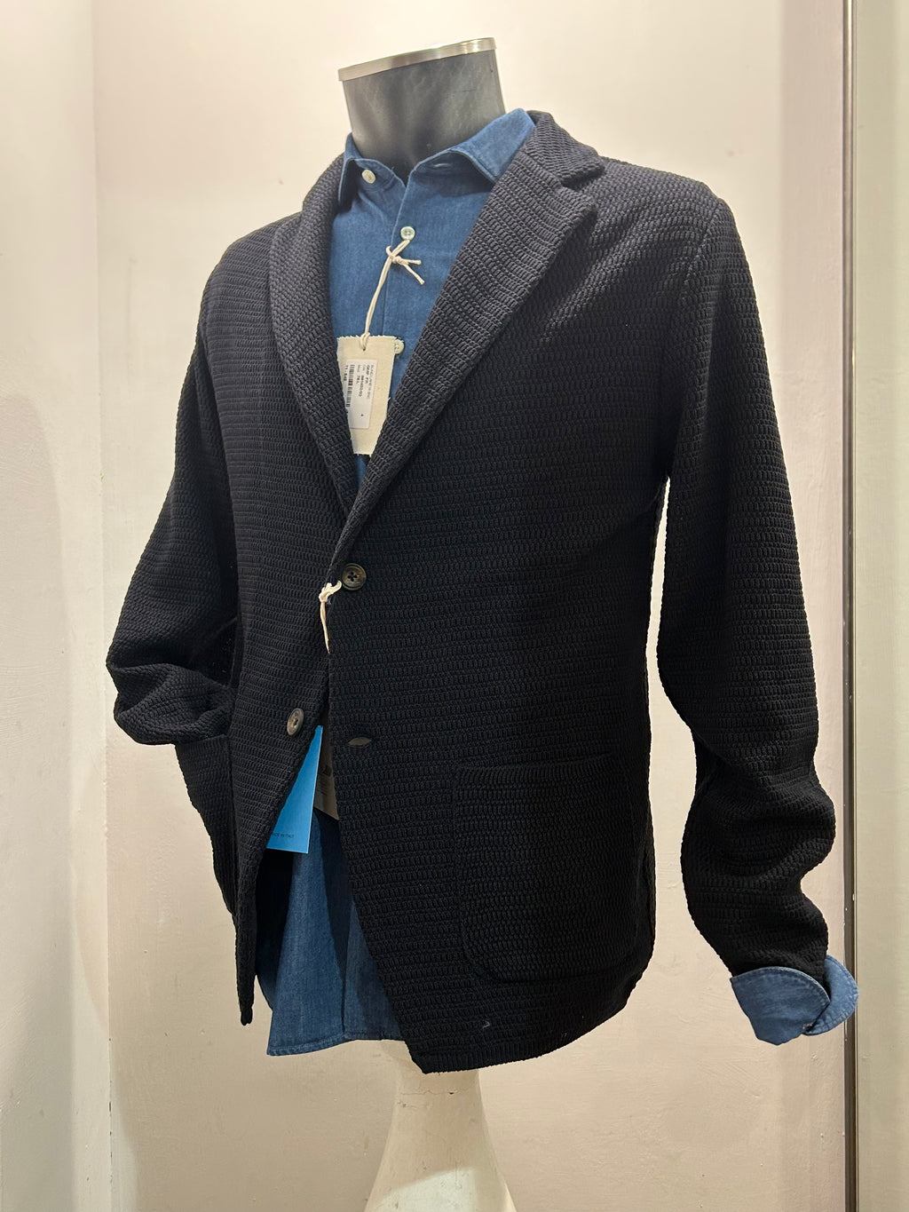AG TREND GIACCA MONOPETTO 100% COTONE COLORE NAVY 100% MADE IN ITALY GMA9 COT6 43