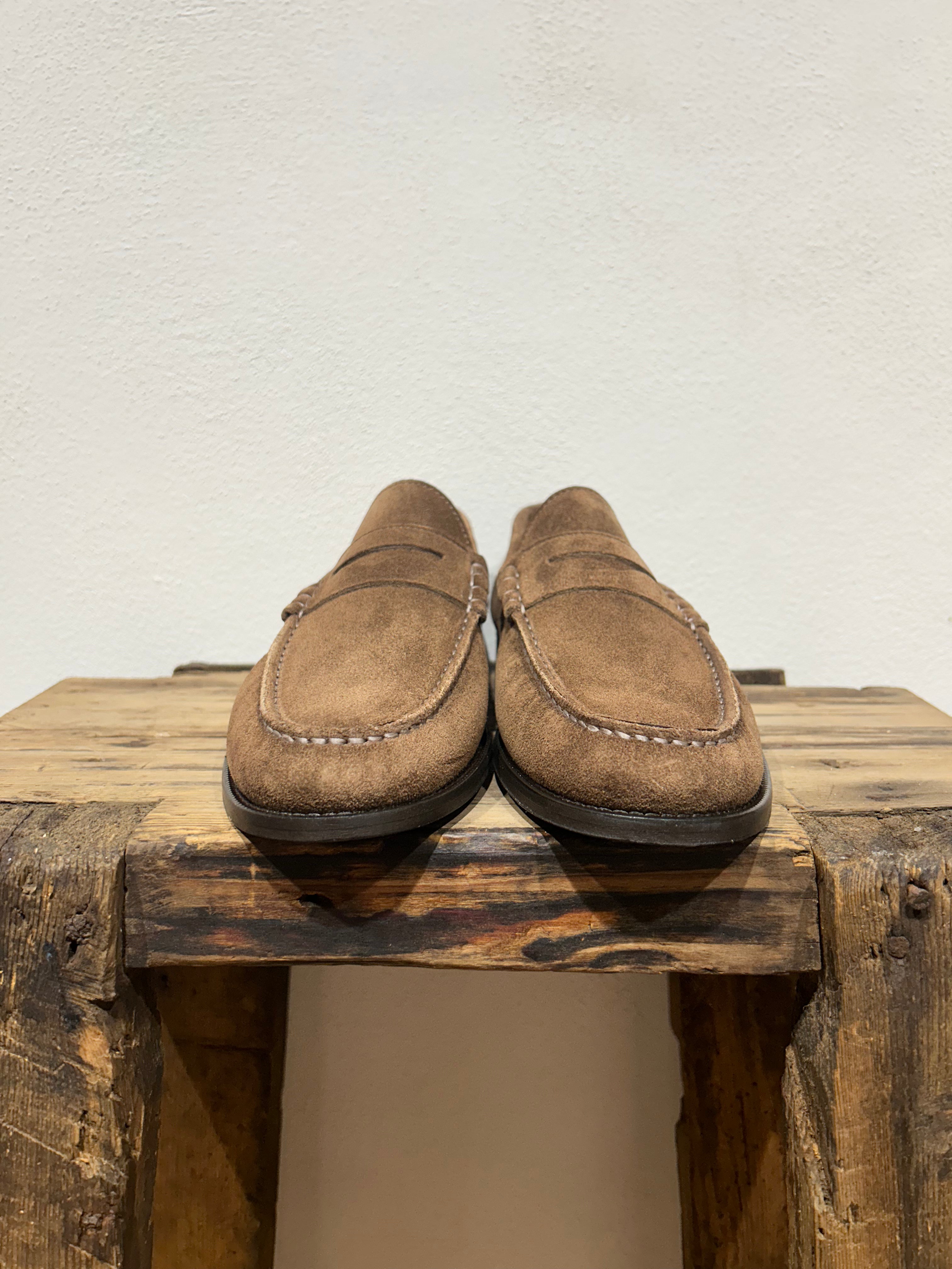 MOCASSINO KEBO PENNY COLLEGIALE FONDO CUOIO CAMOSCIO TESTA DI MORO