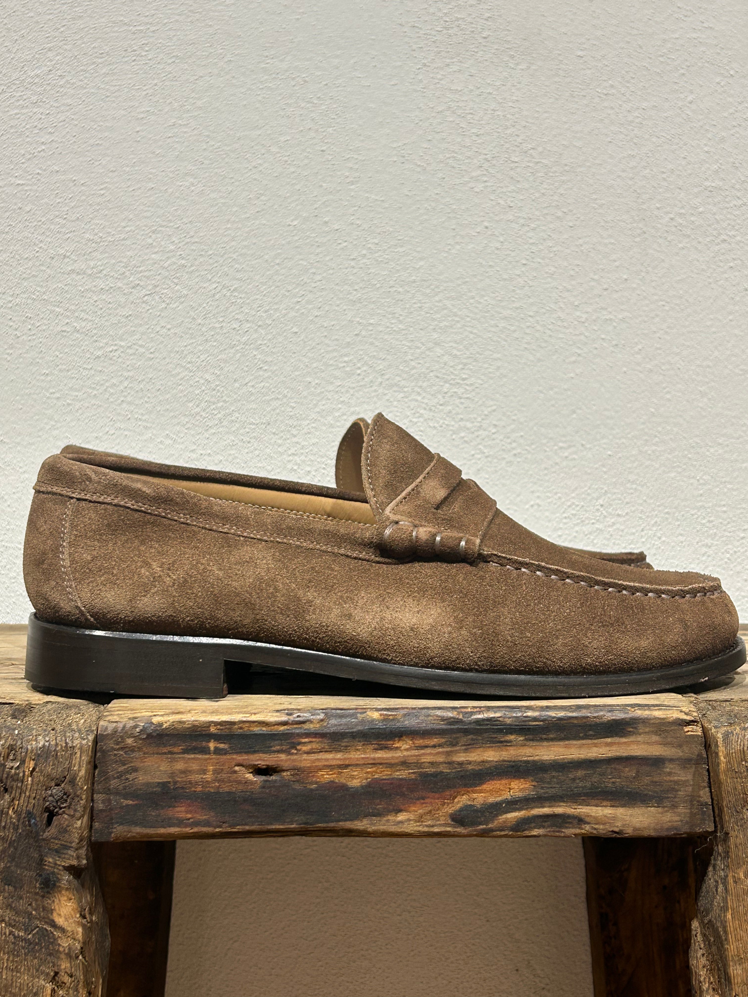 MOCASSINO KEBO PENNY COLLEGIALE FONDO CUOIO CAMOSCIO TESTA DI MORO