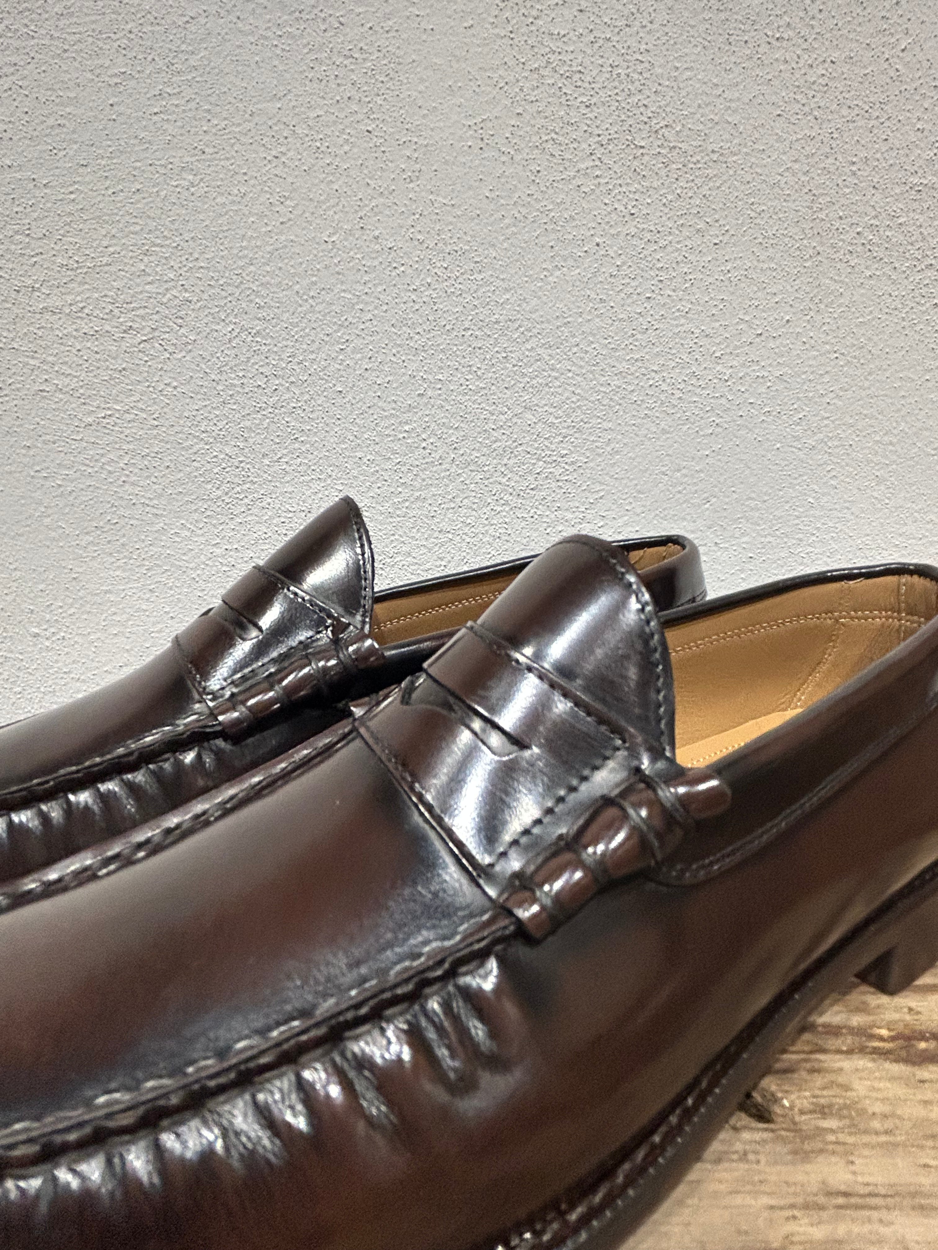 MOCASSINO KEBO PENNY COLLEGIALE ABRASIVATO TESTA DI MORO FONDO CUOIO