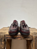 MOCASSINO KEBO CON NAPPINE ABRASIVATO BORDEAUX FONDO CUOIO