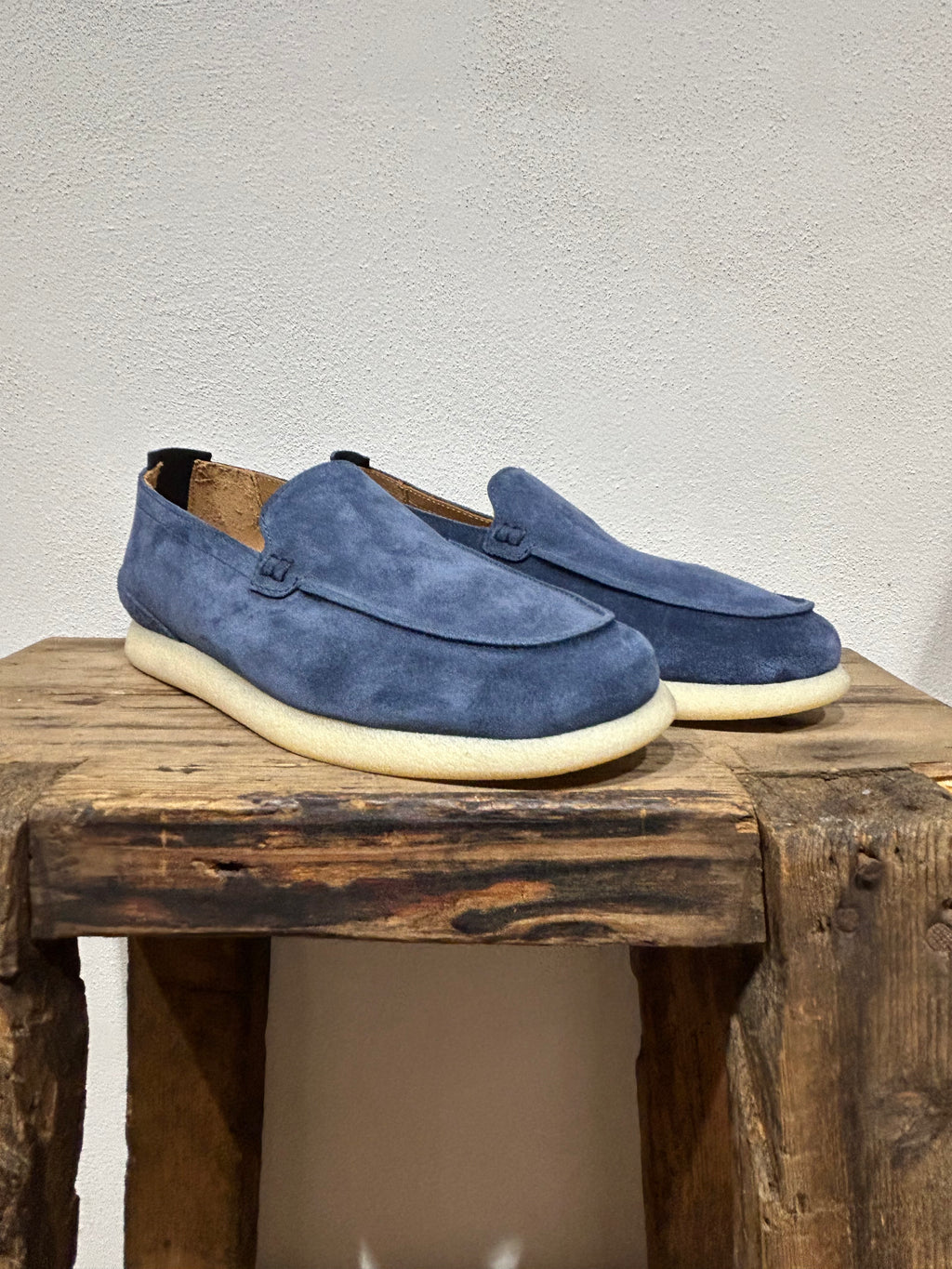 SNEAKERS SLIP ON KEBO 100% PELLE INCAMOSCIO SUOLA IN GOMMA  NATURALE 100% MADE IN ITALY