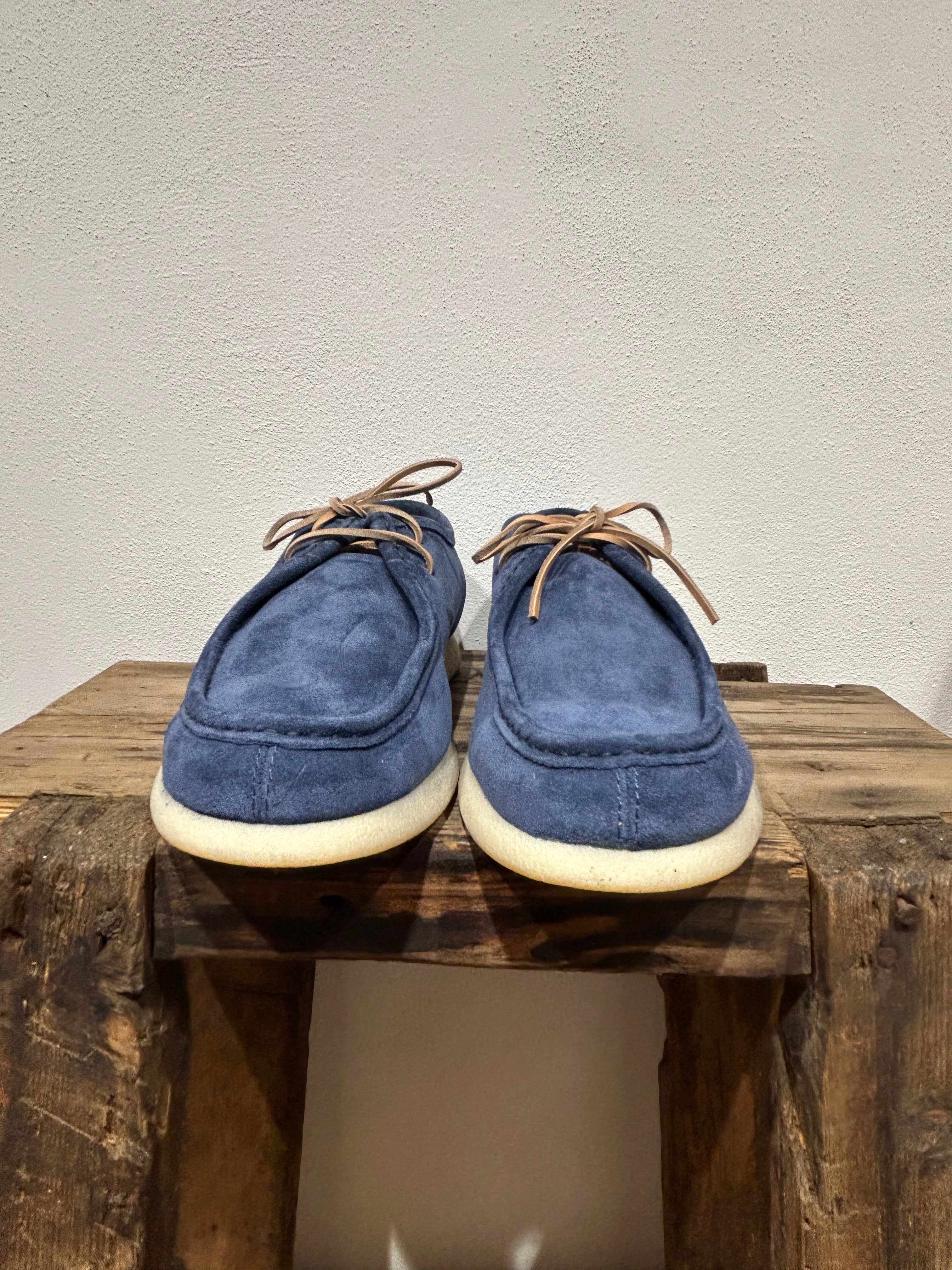 STRINGATA KEBO 100% CAMOSCIO NAVY GOMMA NATURALE MADE IN ITALY