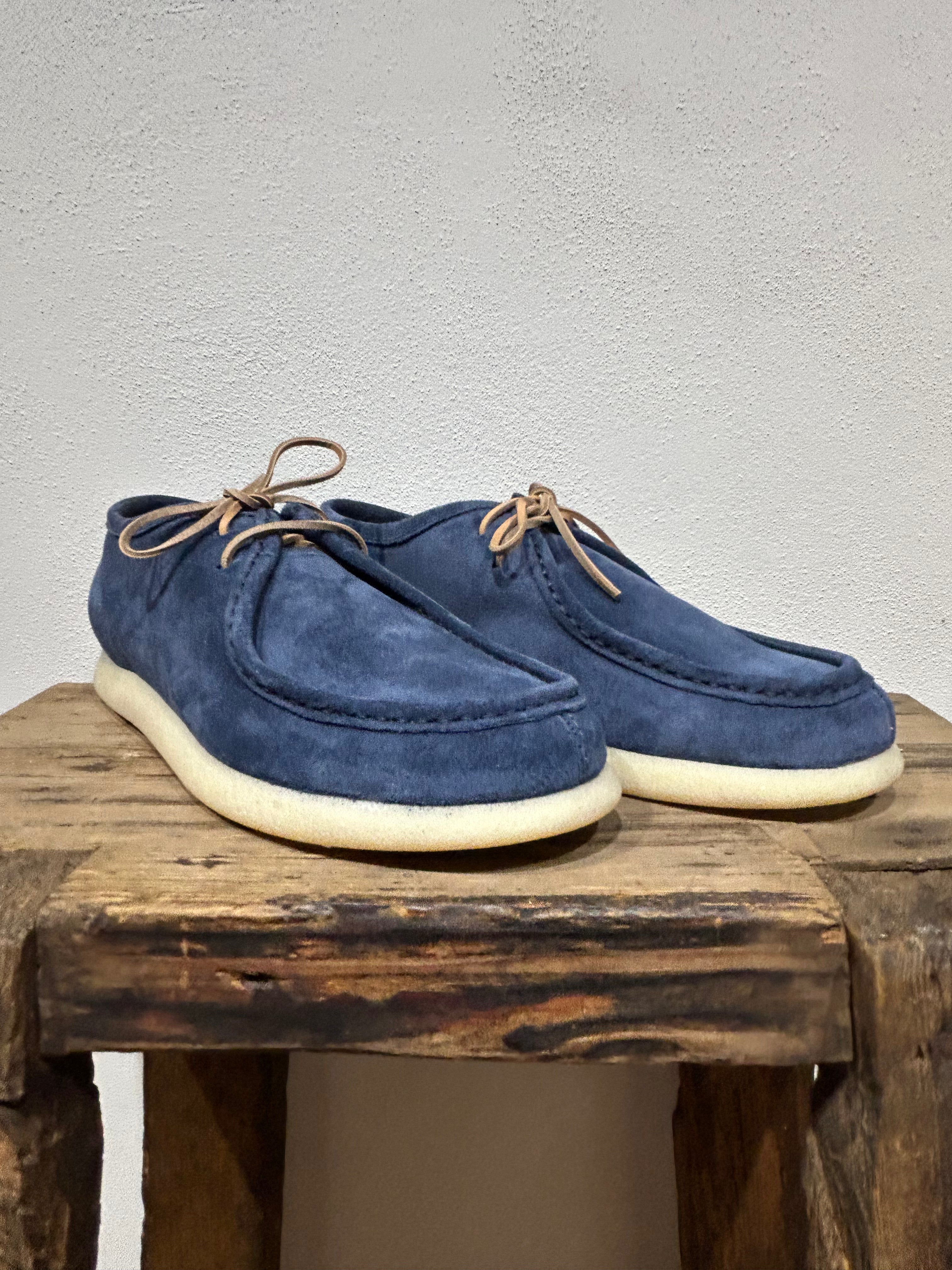 STRINGATA KEBO 100% CAMOSCIO NAVY GOMMA NATURALE MADE IN ITALY