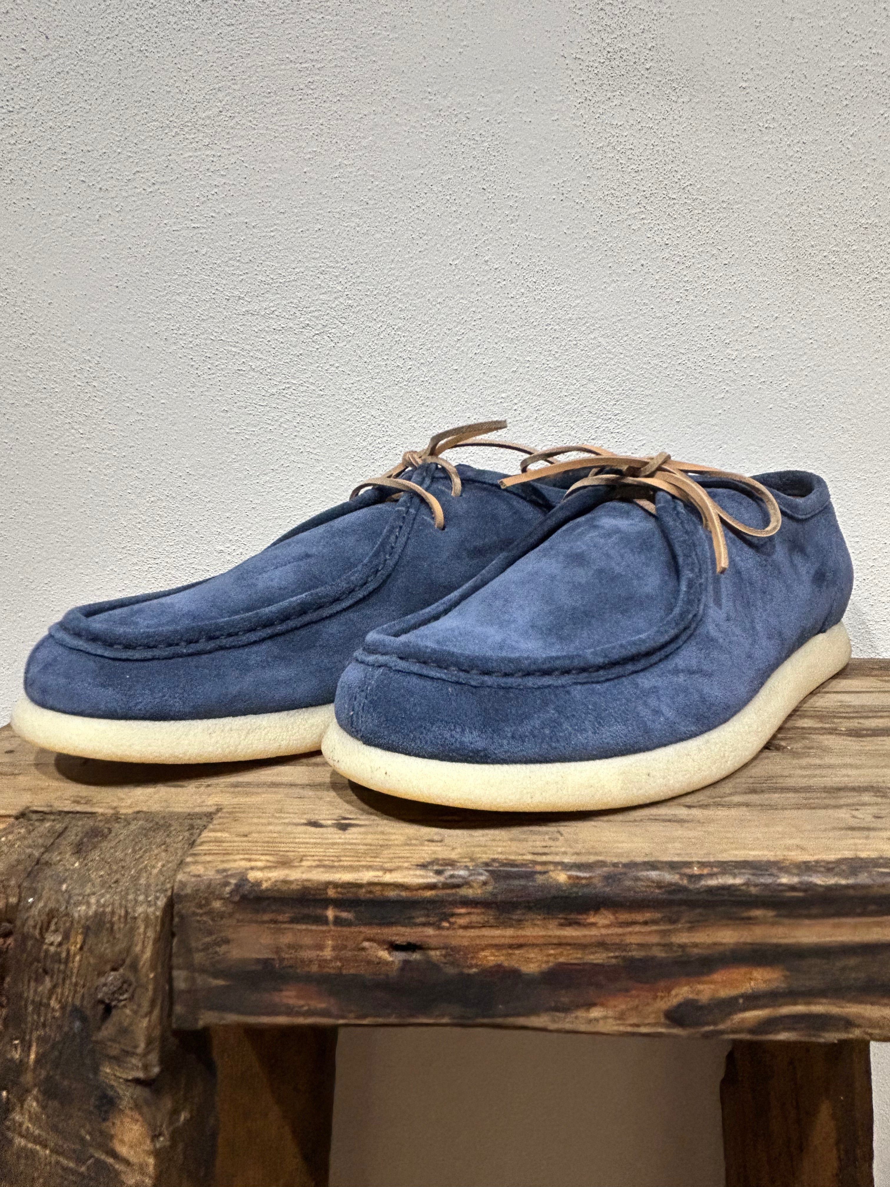 STRINGATA KEBO 100% CAMOSCIO NAVY GOMMA NATURALE MADE IN ITALY