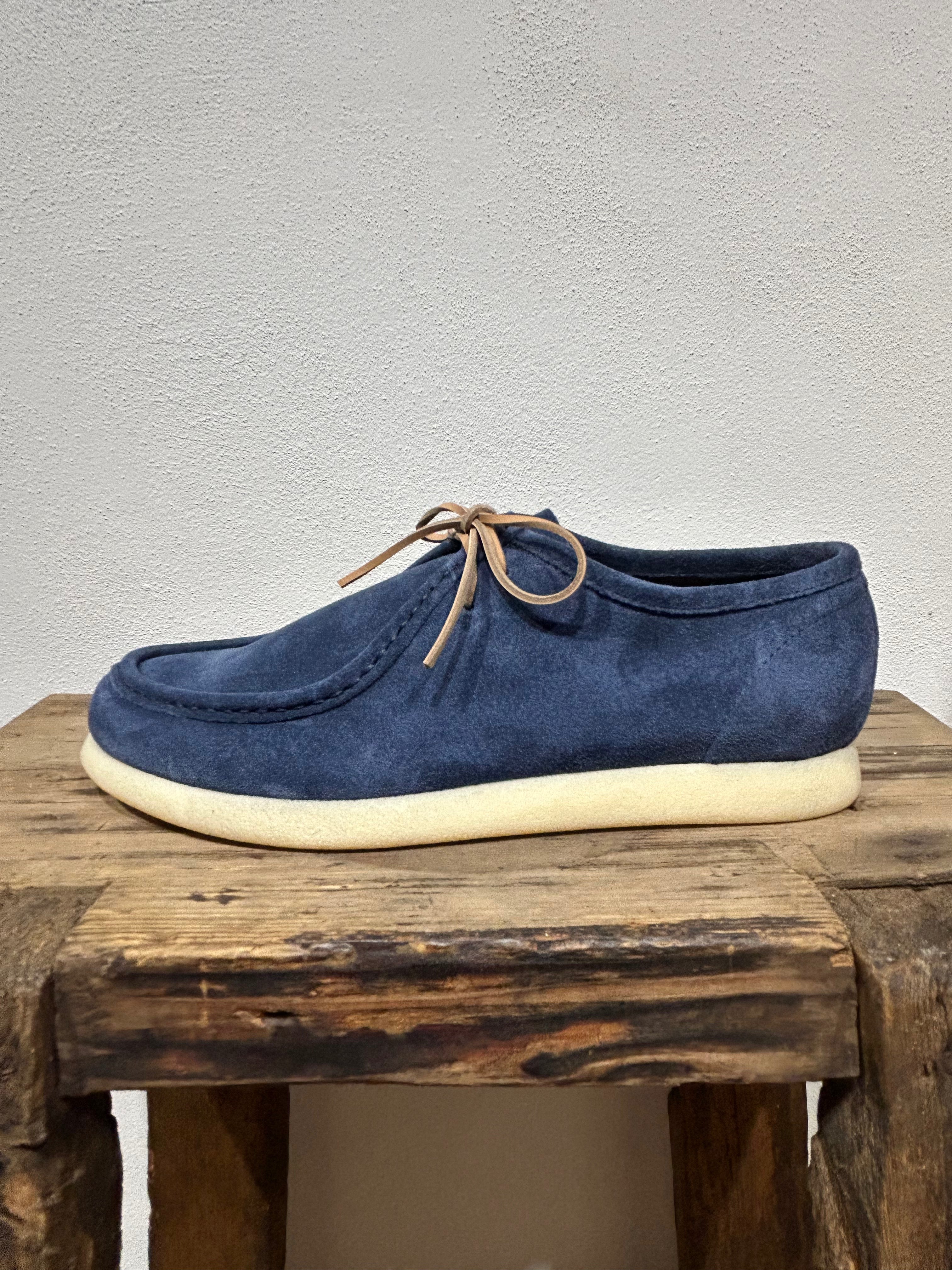 STRINGATA KEBO 100% CAMOSCIO NAVY GOMMA NATURALE MADE IN ITALY