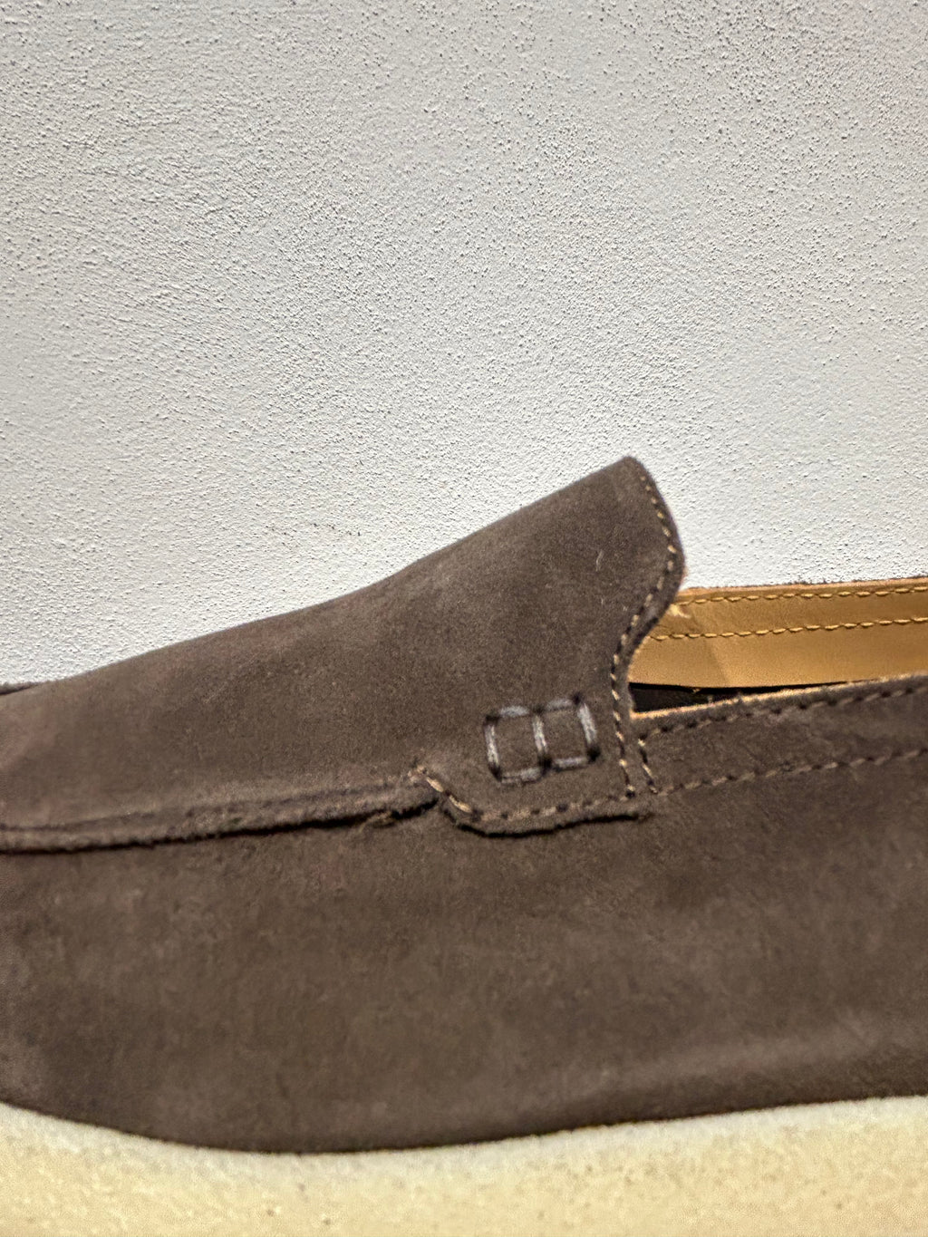 SNEAKERS SLIP ON KEBO 100% CAMOSCIO TESTA DI MORO GOMMA NATURALE