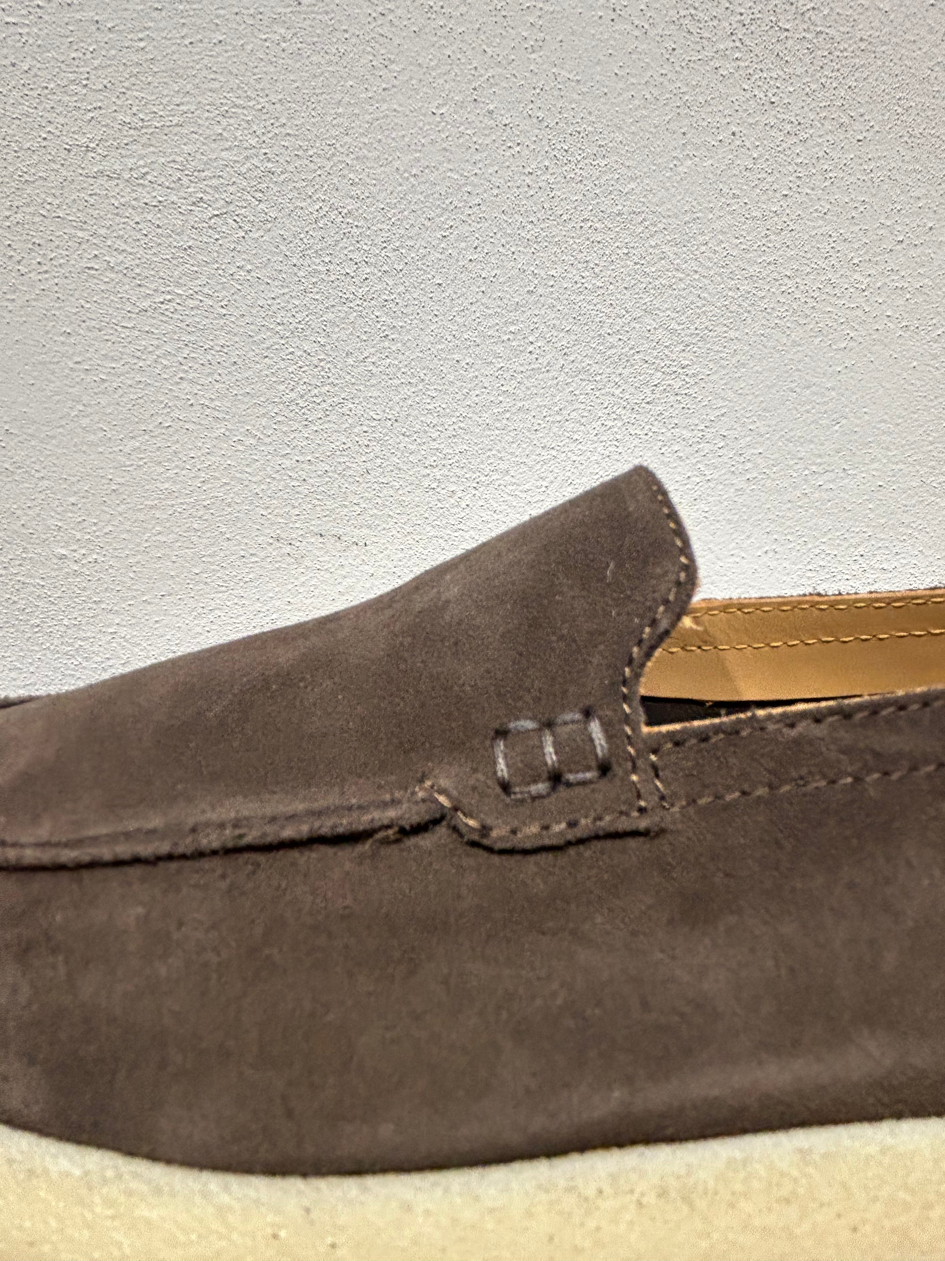 SNEAKERS SLIP ON KEBO 100% CAMOSCIO TESTA DI MORO GOMMA NATURALE