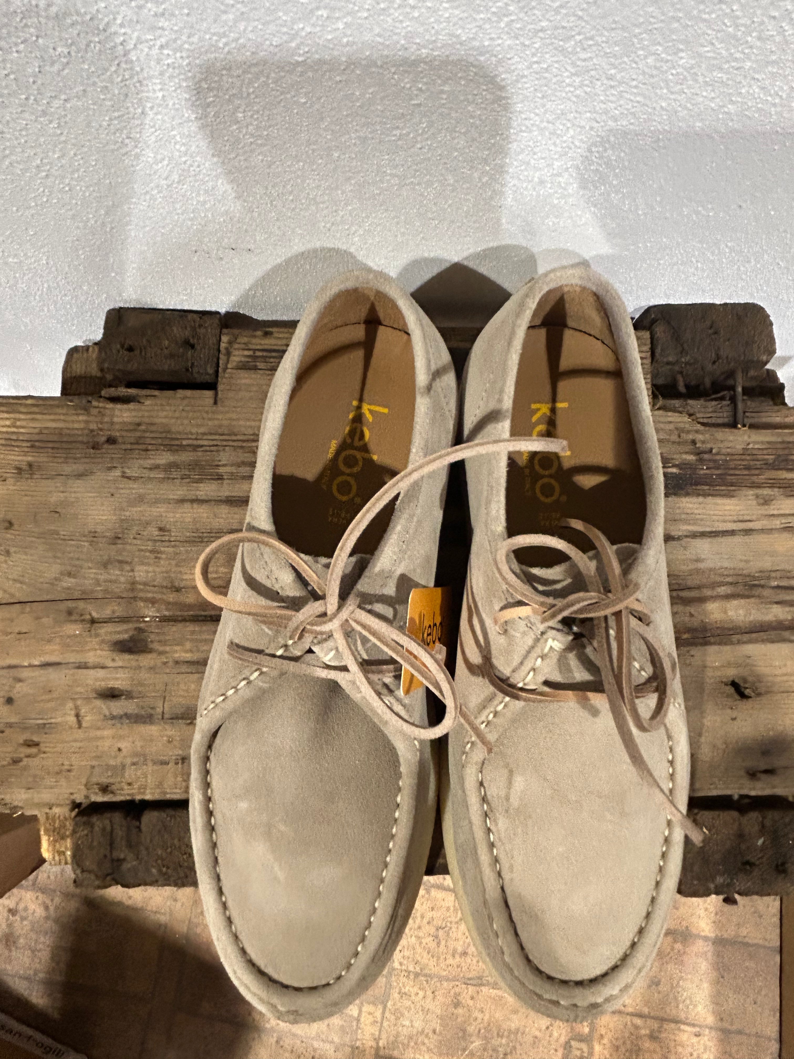 STRINGATA KEBO IN CAMOSCIO COLORE SABBIA GOMMA NATURALE 100% MADE IN ITALY