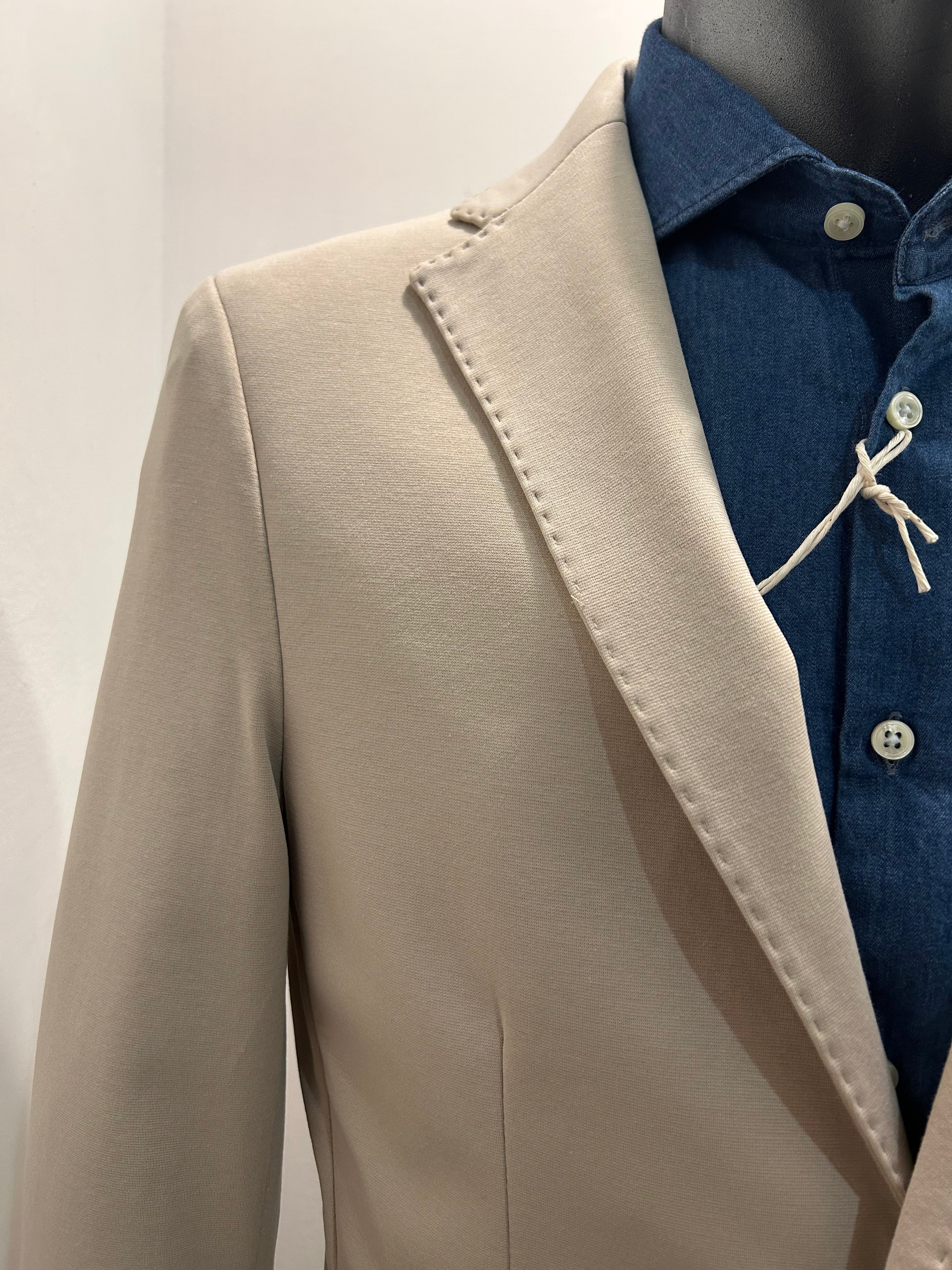 GIACCA AG TREND MONOPETTO COLORE BEIGE COTONE E SPANDEX