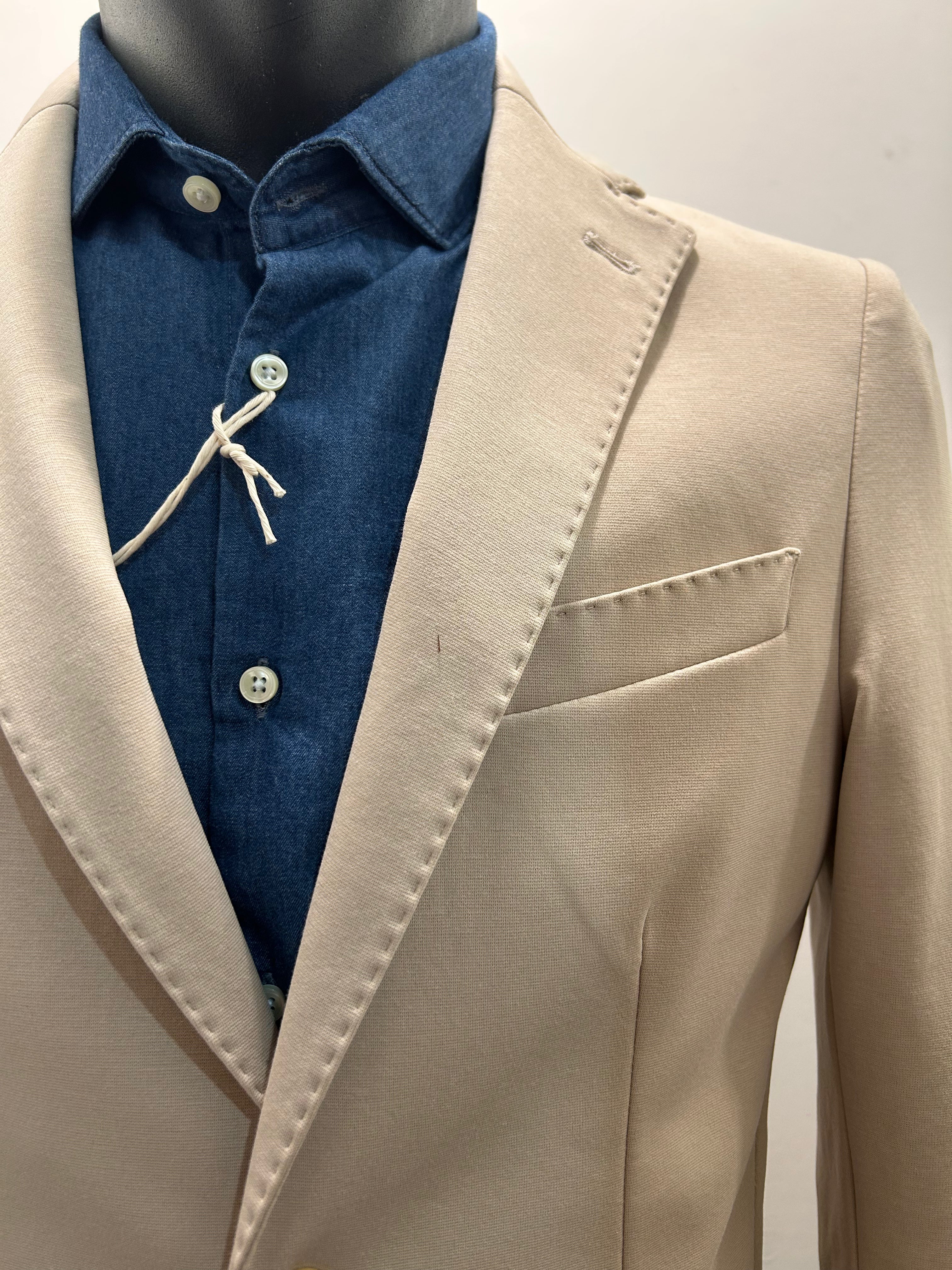 GIACCA AG TREND MONOPETTO COLORE BEIGE COTONE E SPANDEX