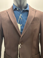 GIACCA AG TREND MONOPETTO MARRONE COTONE E SPANDEX