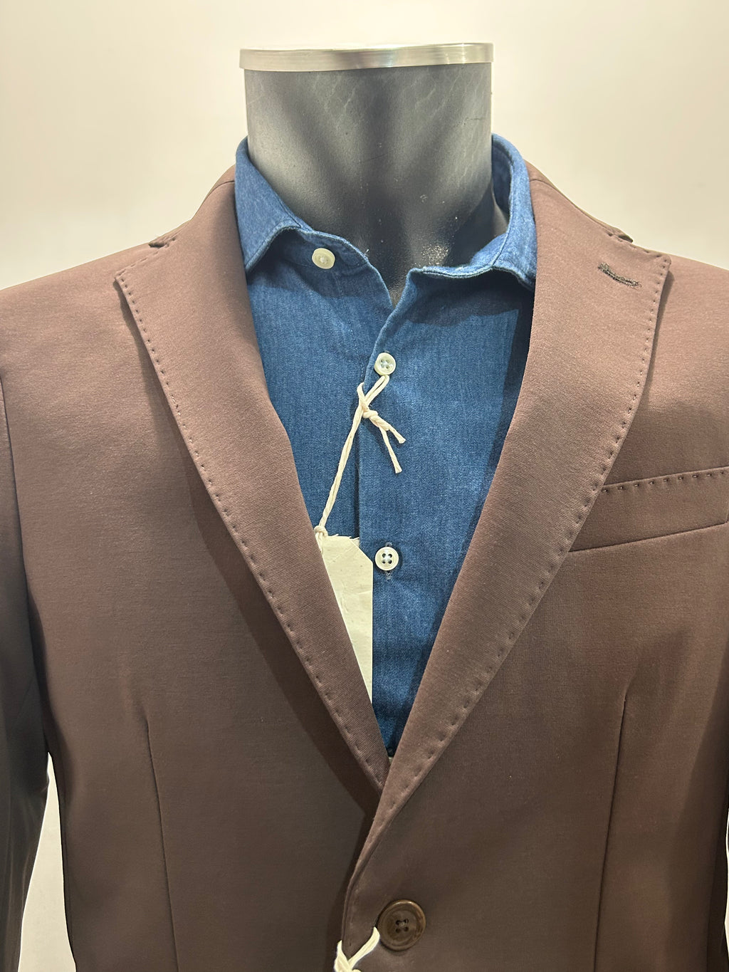 GIACCA AG TREND MONOPETTO MARRONE COTONE E SPANDEX