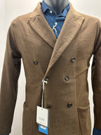 AG TREND GIACCA DOPPIOPETTO MARRONE IN COTONE 100% MADE IN ITALY GM10 COT7 10