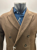 AG TREND GIACCA DOPPIOPETTO MARRONE IN COTONE 100% MADE IN ITALY GM10 COT7 10