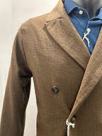 AG TREND GIACCA DOPPIOPETTO MARRONE IN COTONE 100% MADE IN ITALY GM10 COT7 10