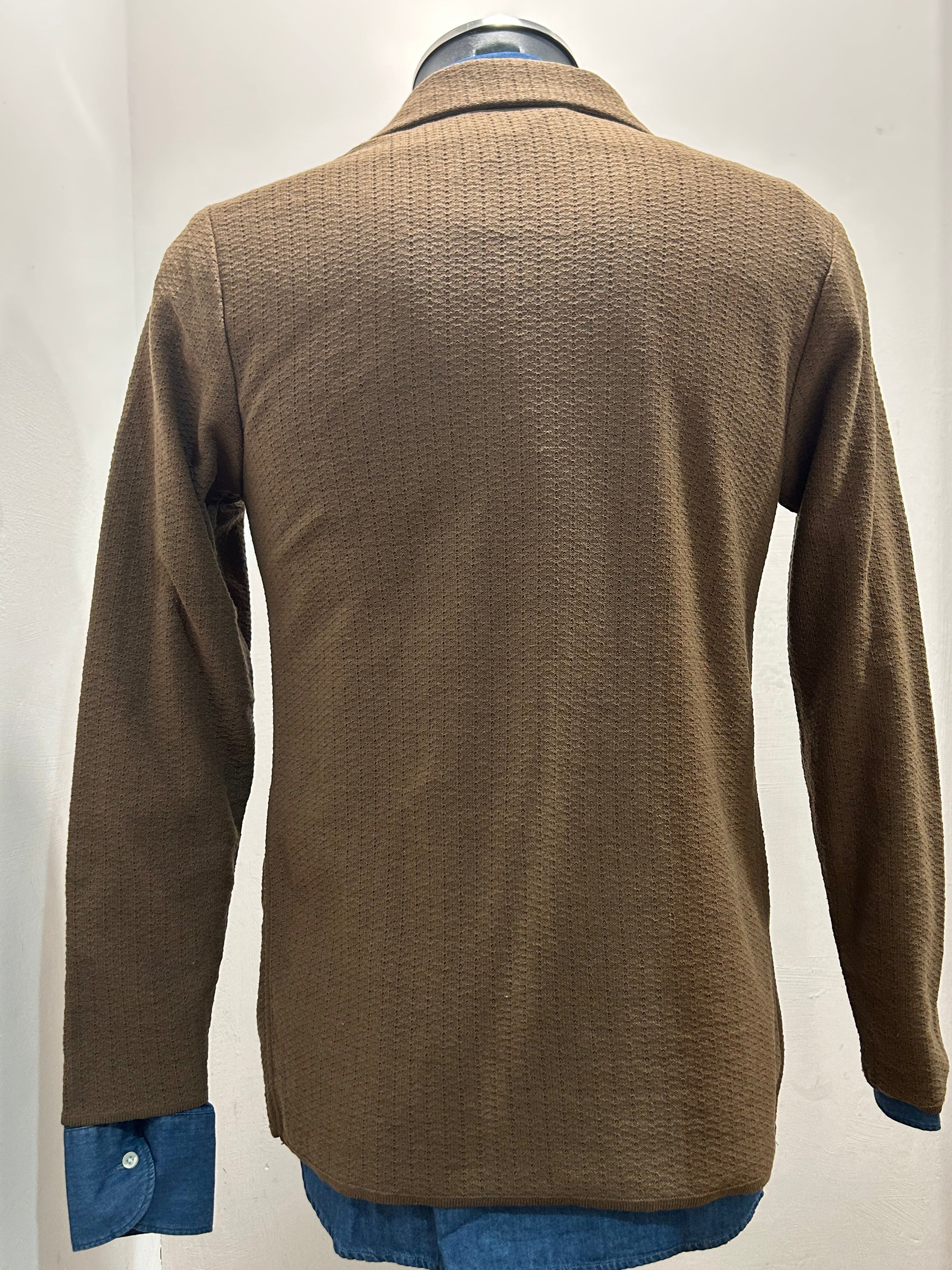 AG TREND GIACCA DOPPIOPETTO MARRONE IN COTONE 100% MADE IN ITALY GM10 COT7 10