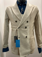 AG TREND GIACCA DOPPIOPETTO COLORE BEIGE COTONE 100% MADE IN ITALY GM10 COT7 51