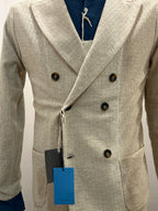 AG TREND GIACCA DOPPIOPETTO COLORE BEIGE COTONE 100% MADE IN ITALY GM10 COT7 51