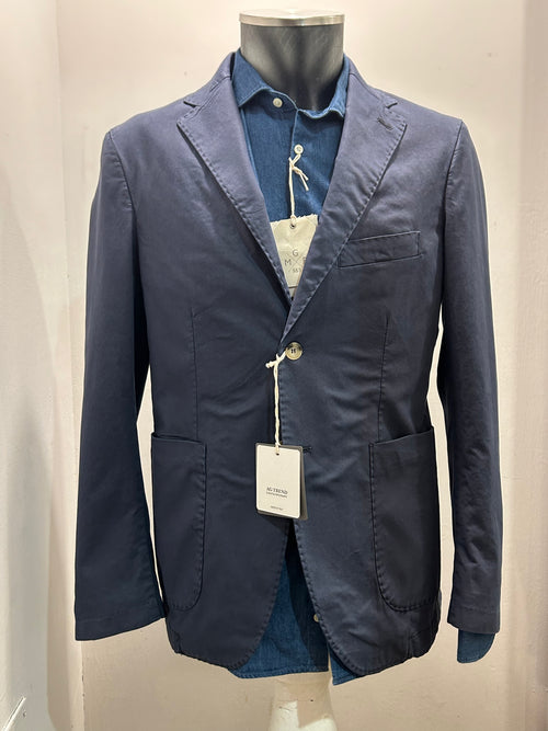 AG TREND GIACCA MONOPETTO BLUE COTONE ED ELASTANE 100% MADE IN ITALY GD00 P891