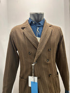AG TREND GIACCA DOPPIOPETTO IN COTONE COLORE MARRONE 100% MADE IN ITALIA GM11 COT8 55