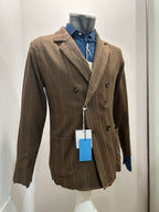 AG TREND GIACCA DOPPIOPETTO IN COTONE COLORE MARRONE 100% MADE IN ITALIA GM11 COT8 55
