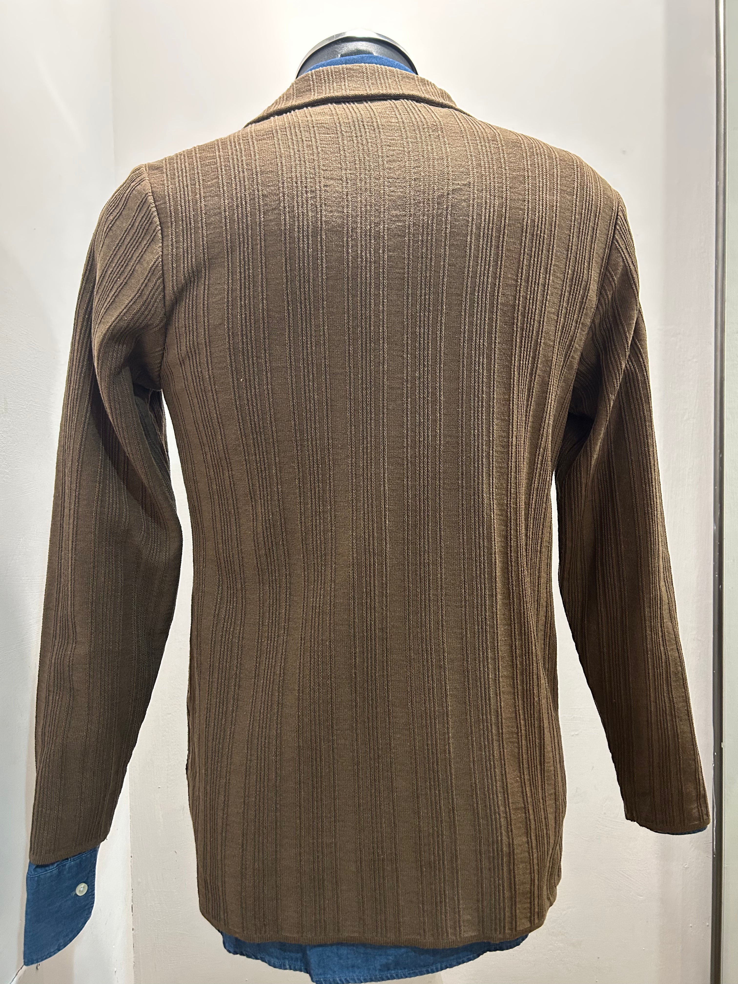 AG TREND GIACCA DOPPIOPETTO IN COTONE COLORE MARRONE 100% MADE IN ITALIA GM11 COT8 55