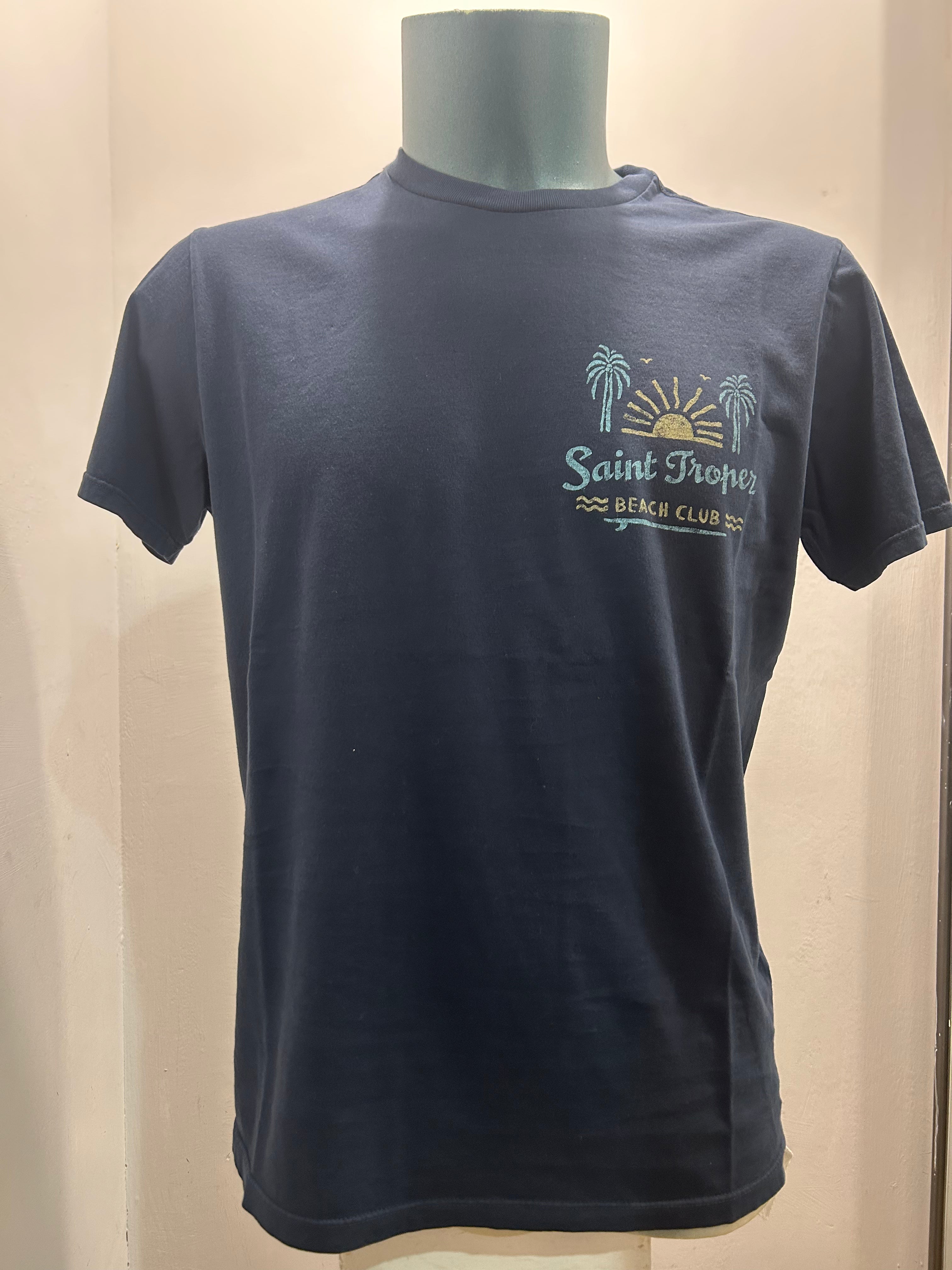 BOWERY NYC T-SHIRT 100% COTONE ALGODON NAVY 100% MADE IN ITALY