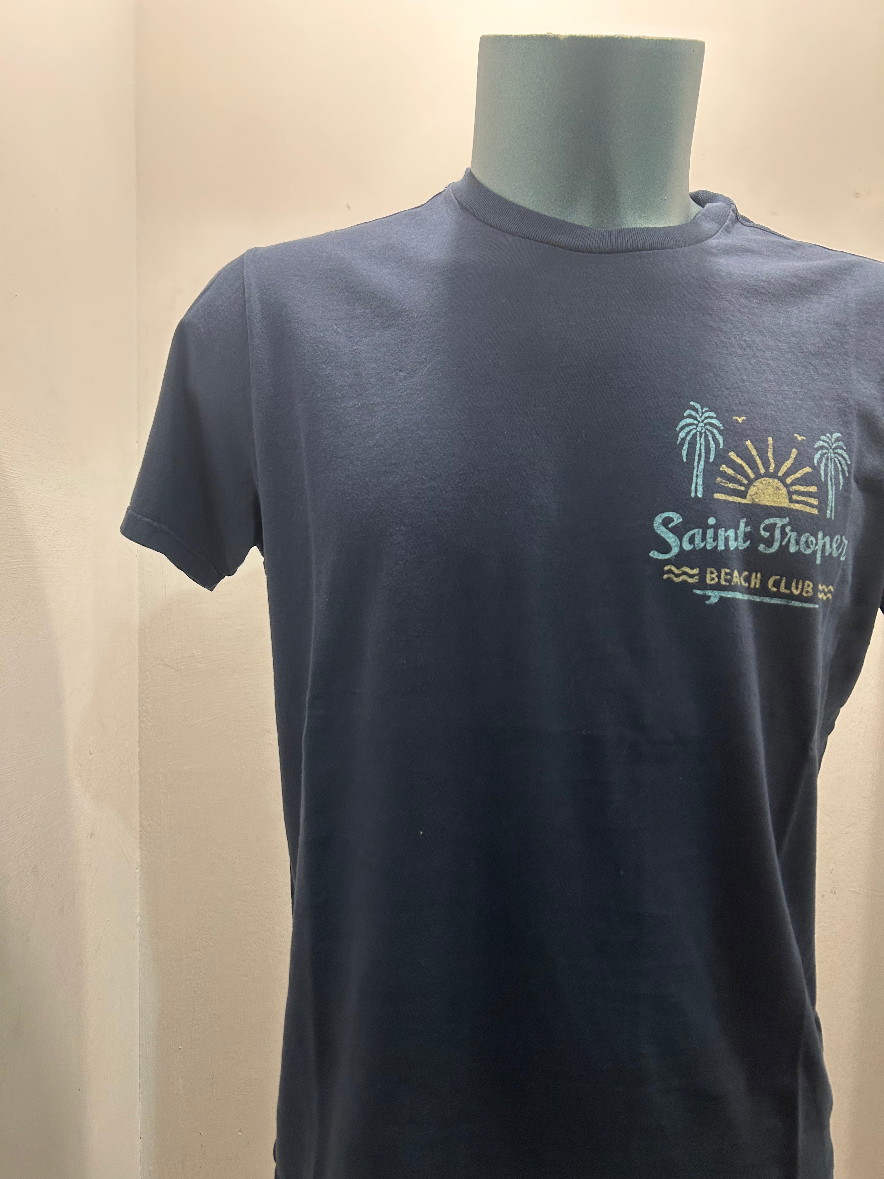 BOWERY NYC T-SHIRT 100% COTONE ALGODON NAVY 100% MADE IN ITALY