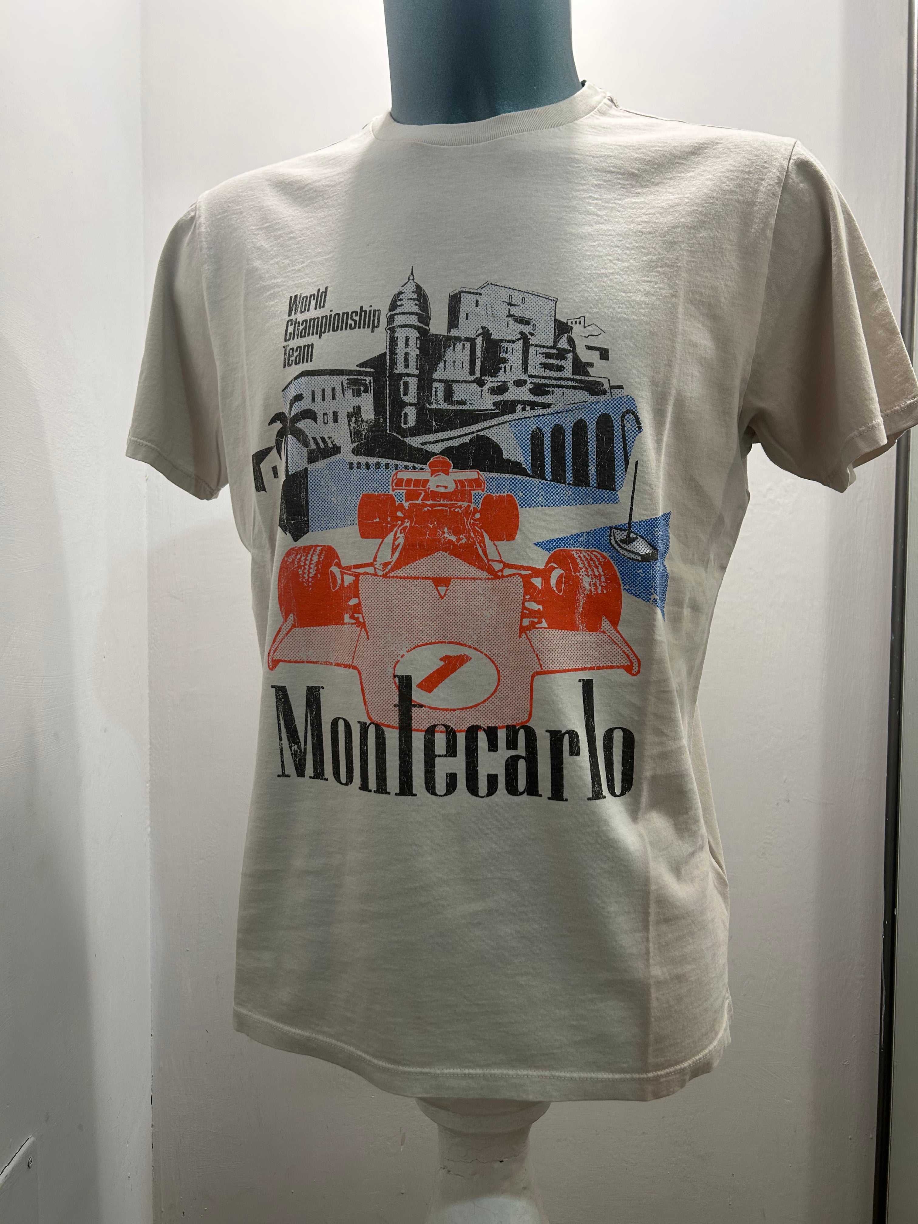 BOWERY NYC T- SHIRT BEIGE STONE 100% COTONE ALGODON 100% MADE IN ITALY