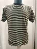 IN THE BOX T-SHIRT STRIPE VERDE MILITARE/PANNA 85% COTONE 15% LINO 100% MADE IN ITALY