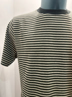 IN THE BOX T-SHIRT STRIPE VERDE MILITARE/PANNA 85% COTONE 15% LINO 100% MADE IN ITALY