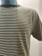 IN THE BOX T-SHIRT STRIPE VERDE MILITARE/PANNA 85% COTONE 15% LINO 100% MADE IN ITALY